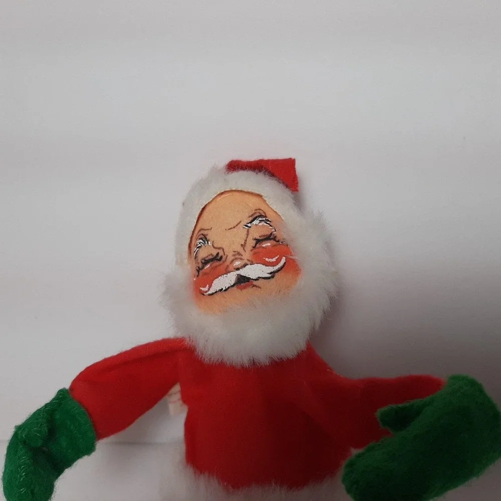 Vintage '71 Annalee Santa Claus Mobilitee Doll Christmas Decorative Shelf Sitter